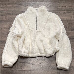 FREE PEOPLE Cozy Oversized White Sherpa